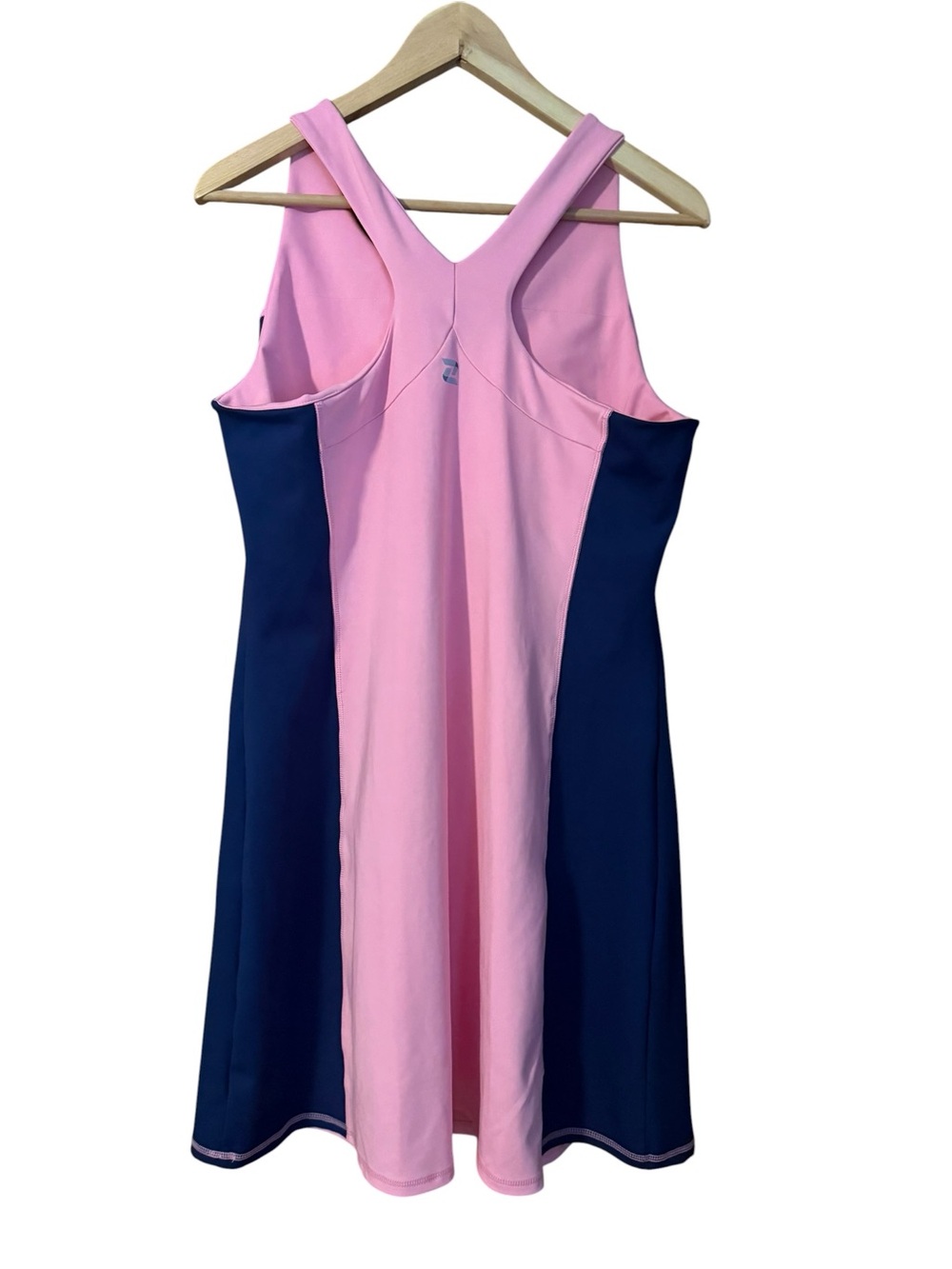 ZELOS Performance Pink & Navy Blue Athletic Sports Dress Built-in Bra